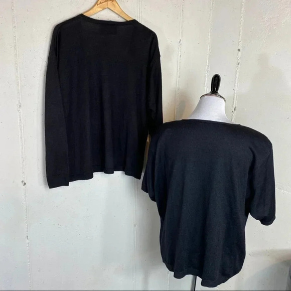 Stefano Basic‎ 22/24 sequin blk 2pc sweater - Picture 6 of 12